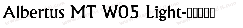 Albertus MT W05 Light字体转换